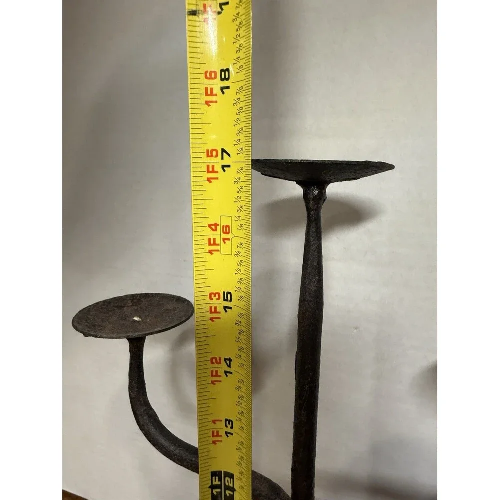 Cast iron candle stand/older, vintage, rustic, farmhouse core